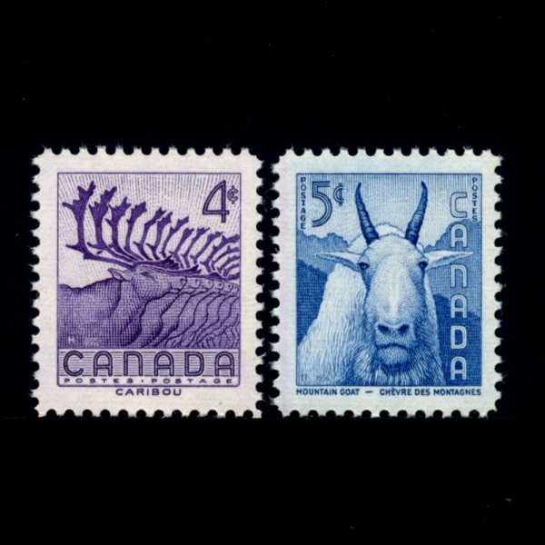 CANADA(ĳ)-#360~1(2)-CARIBOU AND MOUNTAIN GOAT(ī, )-1956.4.12