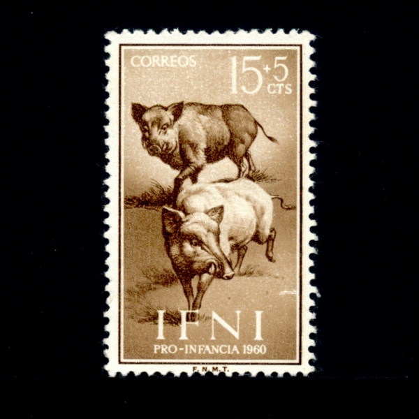 IFNI()-#B47-15+5c-WILD BOARS()-1960.6.10