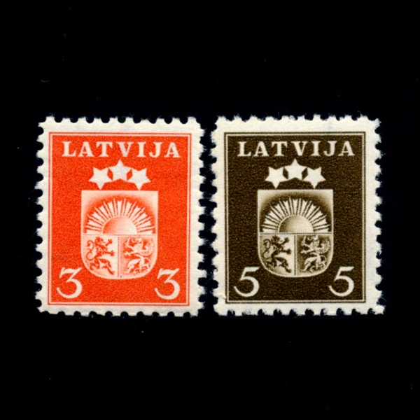LATVIA(Ʈ)-#219~20(2)-ARMS AND STARS FOR VIDZEME, KURZEME & LATGALE( ޸ Ȱ )-1940