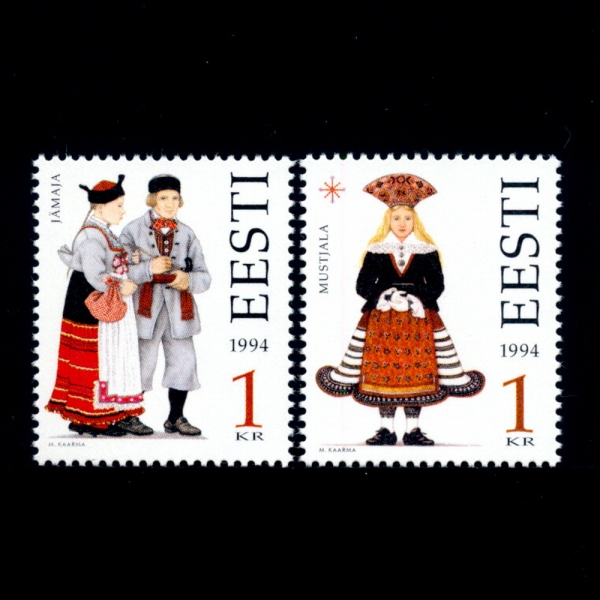 ESTONIA(Ͼ)-#276~7(2)-FOLK COSTUMES(μ ǻ)-1994.8.23