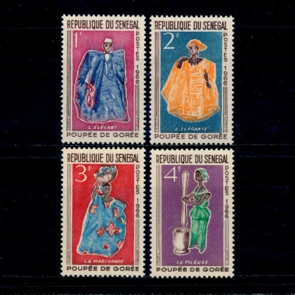 SENEGAL(װ)-#261~4(4)-DOLLS OF GOREE( )-1966.1.22