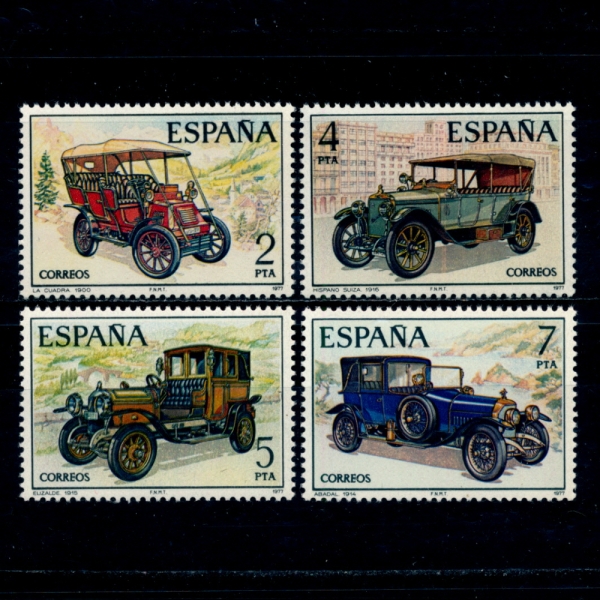 SPAIN()-#2037~40(4)-SPANISH PIONEER AUTOMOBILES( ô ڵ)-1977.4.23