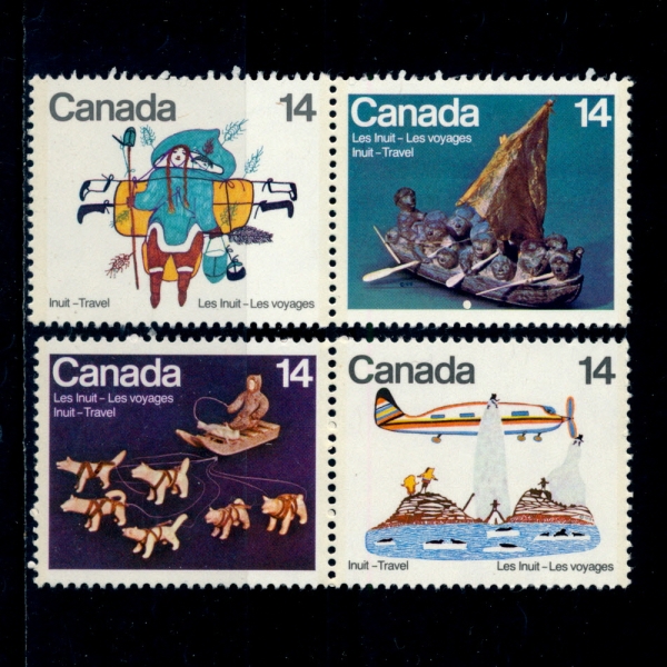 CANADA(ĳ)-#769~72(4)-TRAVELS OF THE INUIT.(̴Ʈ)-1978.9.27