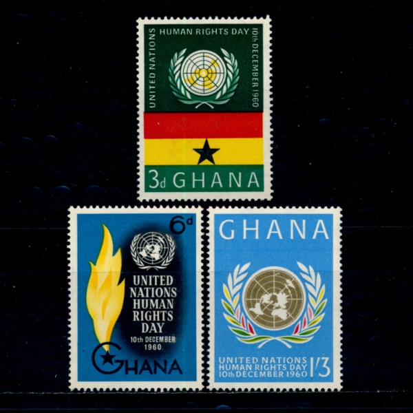 GHANA()-#89~91(3)-HUMAN RIGHTS DAY, DEC. 10, 1960(αǼ )-1960.12.10