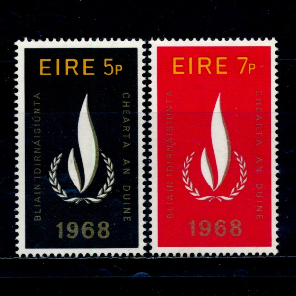 IRELAND(Ϸ)-#266~7(2)-HUMAN RIGHTS FLAME(α Ҳ)-1968.11.4