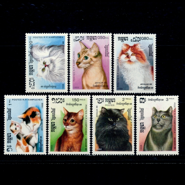 CAMBODIA(į)-#852~8(7)-CATS()-1988.3.15