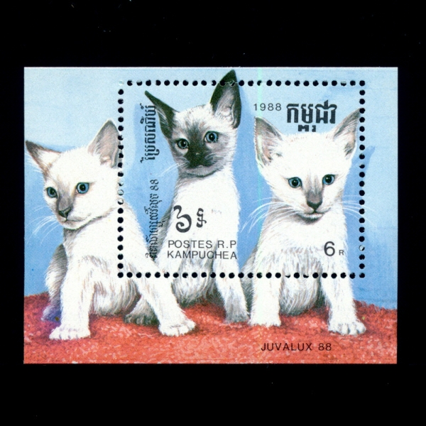 CAMBODIA(į)-SOUVENIR SHEET-#859-6r-CAT()-1988.3.15