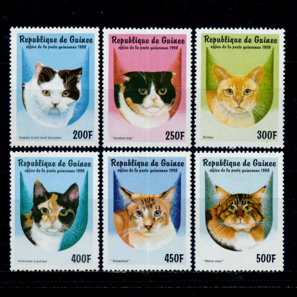GUINEA()-#1431~6(6)-DOMESTIC CATS( )-1998