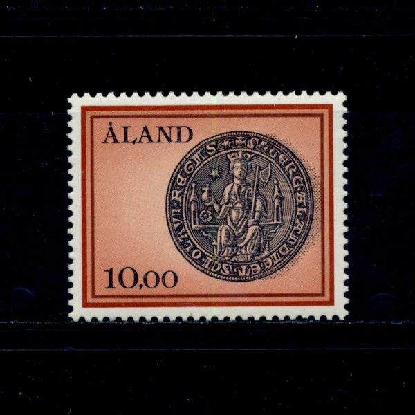 ALAND ISLANDS(ö )-#20-10m-SEAL OF ST. OLAF AND ALAND PROVINCE, 1326( ö )-1984.3.1