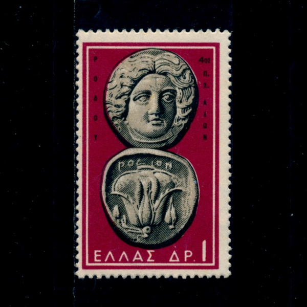 GREECE(׸)-#643-1d-HELIOS-ROSE COIN(︮  )-1959.3.24