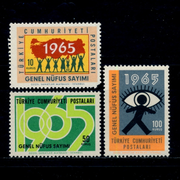 TURKEY(Ű)-#1667~9(3)-1965 CENSUS(α )-1965.10.24