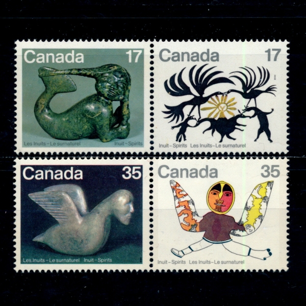 CANADA(ĳ)-#866~9(4)-WORKS BY ESKIMO ARTISTS(Ű )-1980.9.25