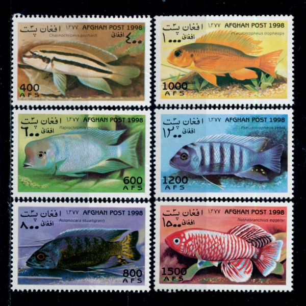 AFGHANISTAN(Ͻź)-#1805~10(6)-FISH()-1998