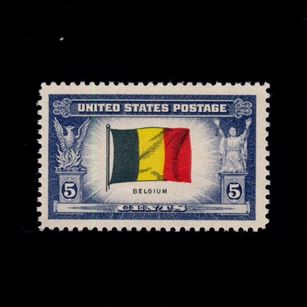 UNITED STATES(̱)-#914-5C-FLAG OF BELGIUM(⿡ )-1943
