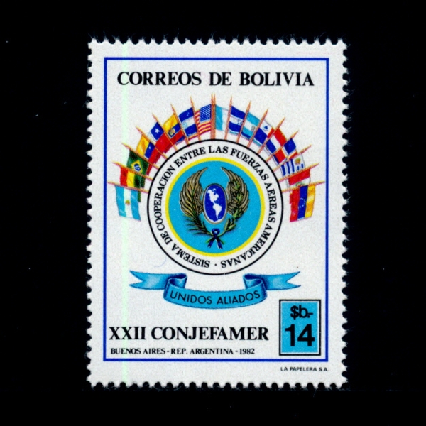 BOLIVIA()-#671-14b-AMERICAN AIRFORCES COMMANDERS\