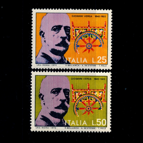 ITALY(Ż)-#1057~8(2)-GIOVANNI VERGA AND SICILIAN CART(ݴ ,ĥ īƮ)-1972.1.27