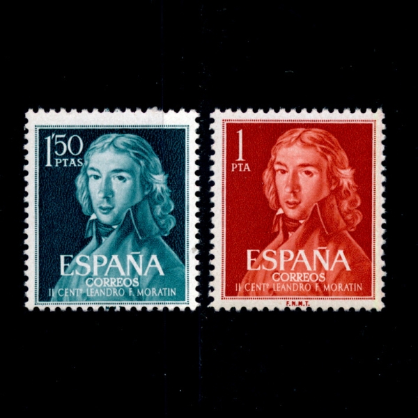 SPAIN()-#971~2(2)-LEANDRO F. DE MORATIN, BY GOYA(ȵ 丣  ƾ,ý )-1961.2.13