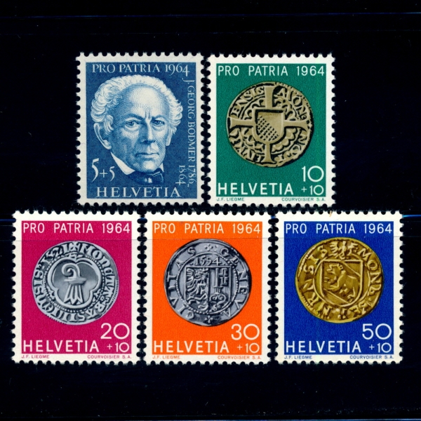 SWITZERLAND()-#B334~8(5)-JOHANN GEORG BODMER AND COINS( Կũ ,)-1964.6.1