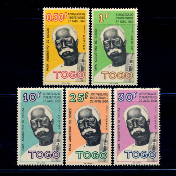 TOGO()-#396~400(5)-AUGUSTINO DE SOUZA(ƿ챸Ƽ  )-1961.4.27