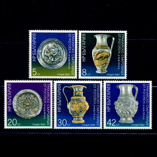 BULGARIA(Ұ)-#A1262(5)-EMBOSSED AND GILDED SILVER ARTIFACTS(簢  ݹ   )-1987.3.31