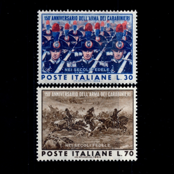 ITALY(Ż)-#891~2(2)-150TH ANNIV. OF THE CARABINIERI(īϿ  150ֳ)-1964.6.5