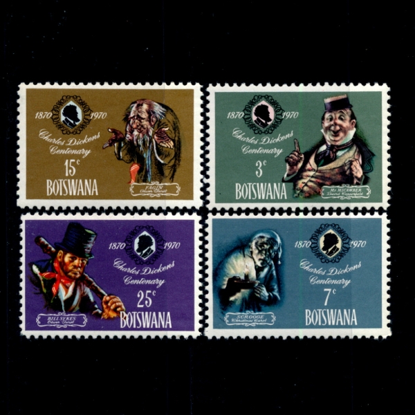 BOTSWANA(ͳ)-#62~5(4)-CHARLES DICKENS(   Ų)-1970.7.7