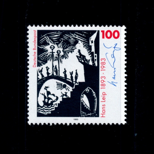 GERMANY()-#1811-100pf-HANS LEIP, POET AND PAINTER(ѽ ,,ȭ)-1993.9.16