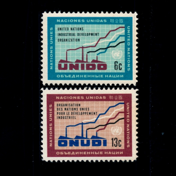 UNITED NATIONS,OFFICES IN NEW YORK( -)-#185~6(2)-FACTORIES AND CHART(,Ʈ)-1968.4.18