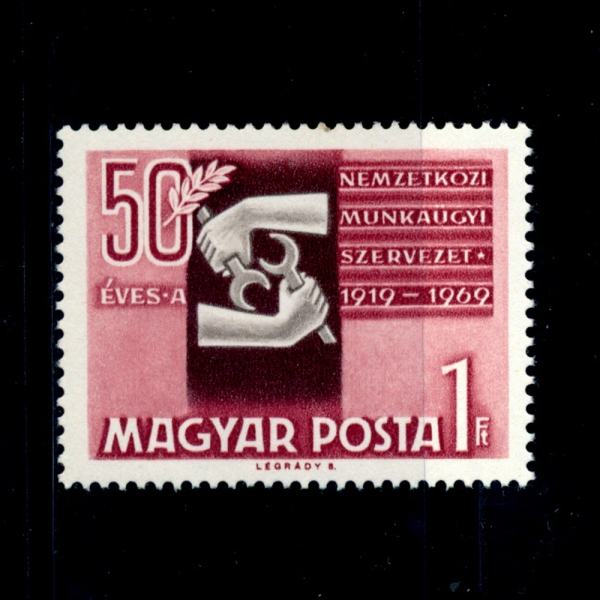 HUNGARY(밡)-#1974-1fo-50TH ANNIV. OF THE ILO(뵿ⱸ 50ֳ)-1969.5.22