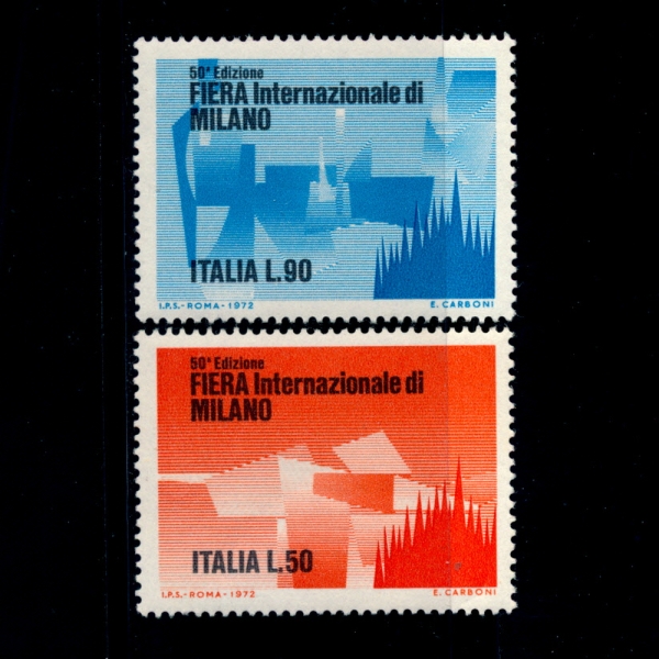 ITALY(Ż)-#1063~4(2)-50TH ANNIV. OF THE MILAN SAMPLE FAIR(ж  ڶȸ 50ֳ)-1972.4.14