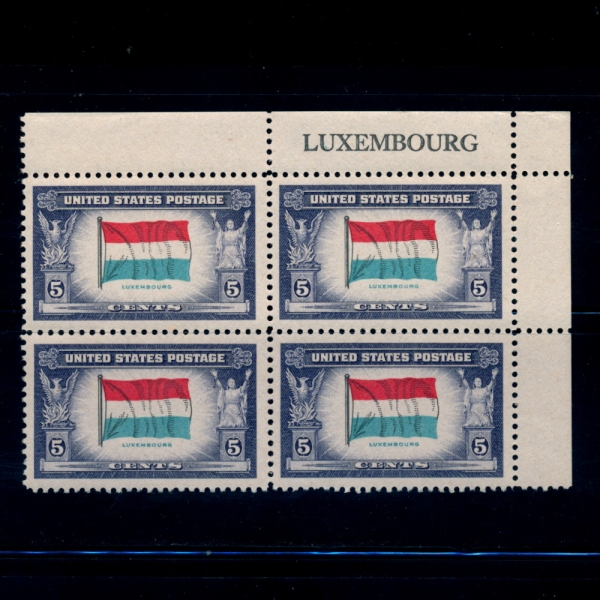 UNITED STATES(̱)-4 -#912-5C-FLAG OF LUXEMBOURG(θũ )-1943