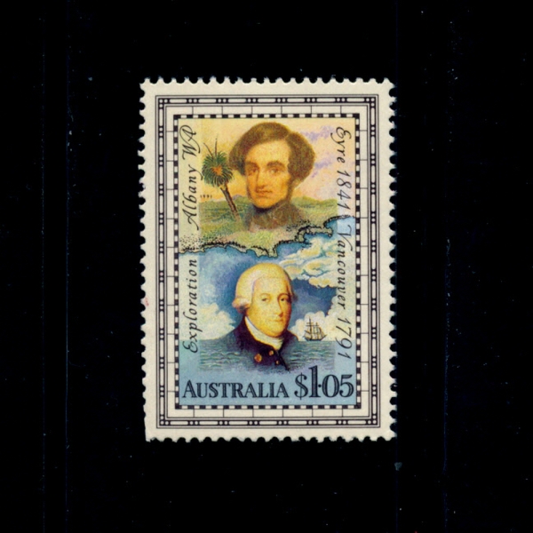 AUSTRALIA(Ʈϸ)-#1226-$1.05-GEORGE VANCOUVER AND EDWARD JOHN EYRE( ,  )-1991.9.26