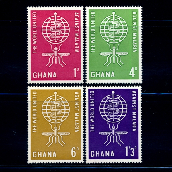 GHANA()-#128~31(4)-MALARIA ERADICATION EMBLEM(󸮾 ڸ)-1962.12.1