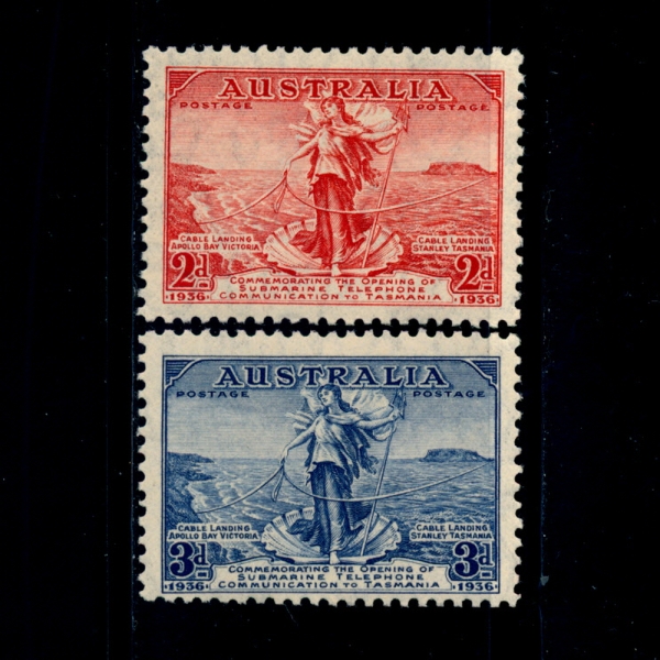 AUSTRALIA(Ʈϸ)-#157~8(2)-AMPHITRITE JOINING CABLES BETWEEN AUSTRALIA AND TASMANIA(ȣ-ŴϾư ƮƮ  ̺)-1936.4.1