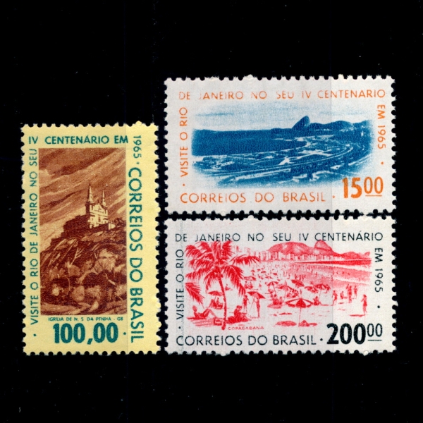 BRAZIL()-#983~5(3)-4TH CENT. OF RIO DE JANEIRO(쵥 ڳ̷ 4)-1964~65