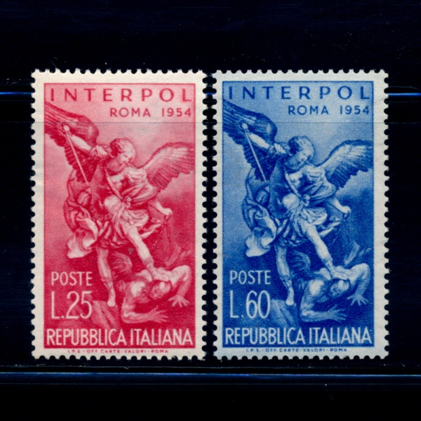ITALY(Ż)-#658~9(2)-ST. MICHAEL OVERPOWERING THE DEVIL(Ǹ   ī ¸)-1954.10.9
