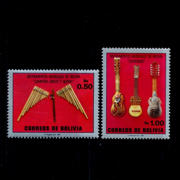 BOLIVIA()-#751~2(2)-MUSICAL INSTRUMENTS( Ǳ)-1987.12.3