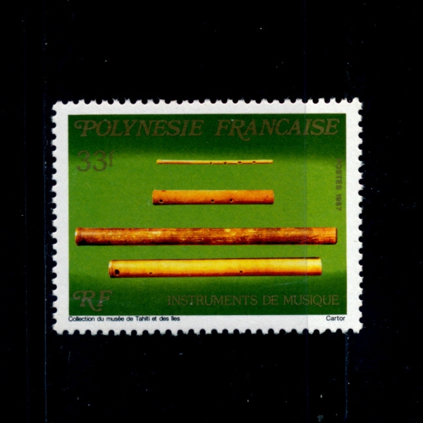 FRENCH POLYNESIA( ׽þ)-#464-33f-NOSE FLUTES( ÷Ʈ)-1987.7.1
