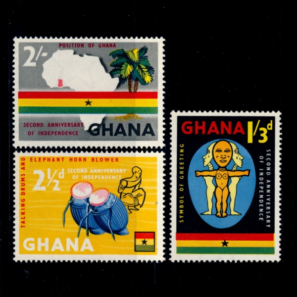 GHANA()-#43~5(3)-INDEPENDENCE, 2ND ANNIV.( 2ֳ)-1959.3.6