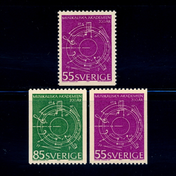 SWEDEN()-#889~91(3)-ABSTRACT MUSIC, BY INGVER LIDHOLM(,׹ٸ)-1971.8.27