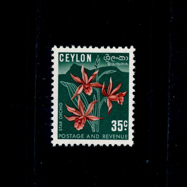 CEYLON(Ƿ)-#314-35c-STAR ORCHID(  巳)-1952.2.1