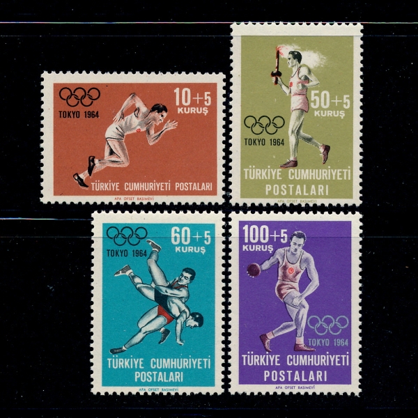 TURKEY(Ű)-#B103~6(4)-18TH OLYMPIC GAMES, TOKYO. 1964(18ȸ  ϰ ø 1964)-1964.10.10