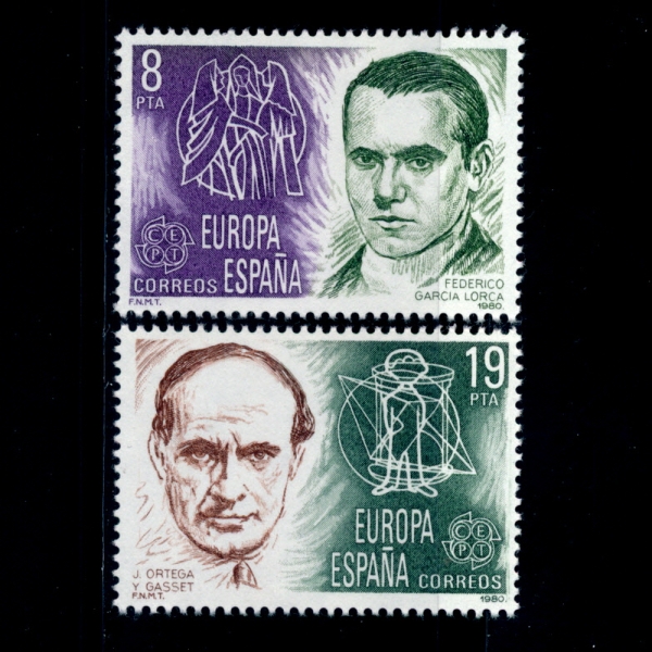 SPAIN()-#2208~9(2)-FEDERICO GARCIA LORCA AND JOSE ORTEGA Y GASSET(䵥 þ θī,ȣ װ  )-1980.4.28