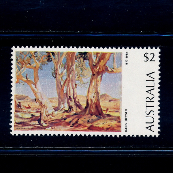 AUSTRALIA(Ʈϸ)-#574-$2-RED GUMS OF THE FAR NORTH, BY HANS HEYSEN(ѽ ̼,غ  ո)-1974