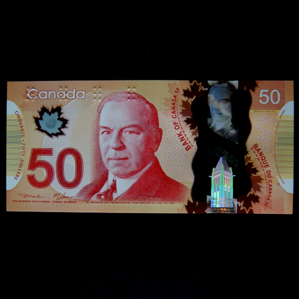 CANADA-ĳ-W. L. MACKENZIE KING( ̾  ŷ-Ѹ)-POLYMER PLASTIC PAPER-50 DOLLARS-2012