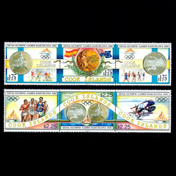 COOK ISLANDS( )-#1108~9(6)-1992 OLYMPICS(1992 ٸγ ø)-1992.6.24
