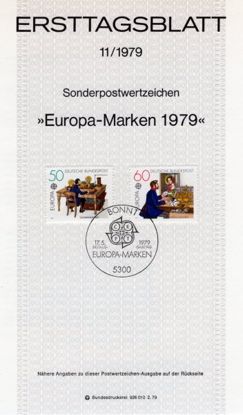 GERMANY()-#1291~2(2)-EUROPA()- ߽øī(MAXIMUMCARD)-1979.5.17